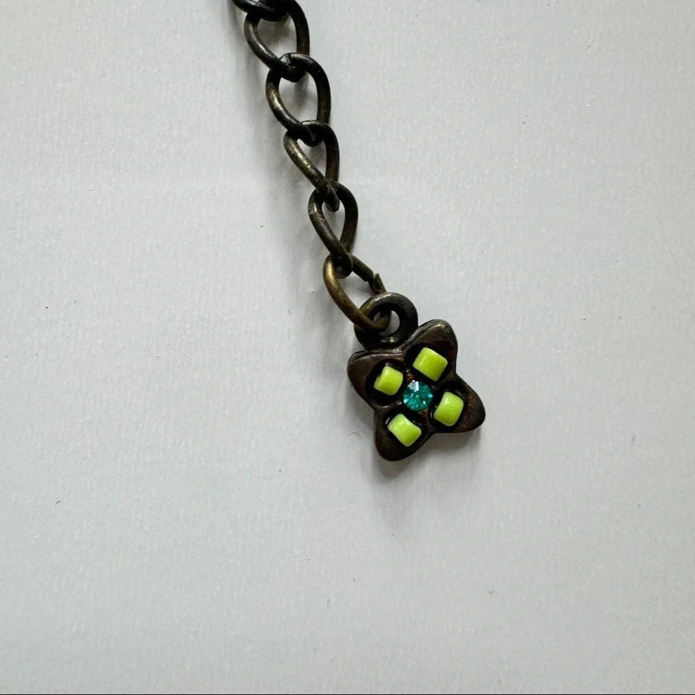 Beaded Cross Necklace in Turquoise